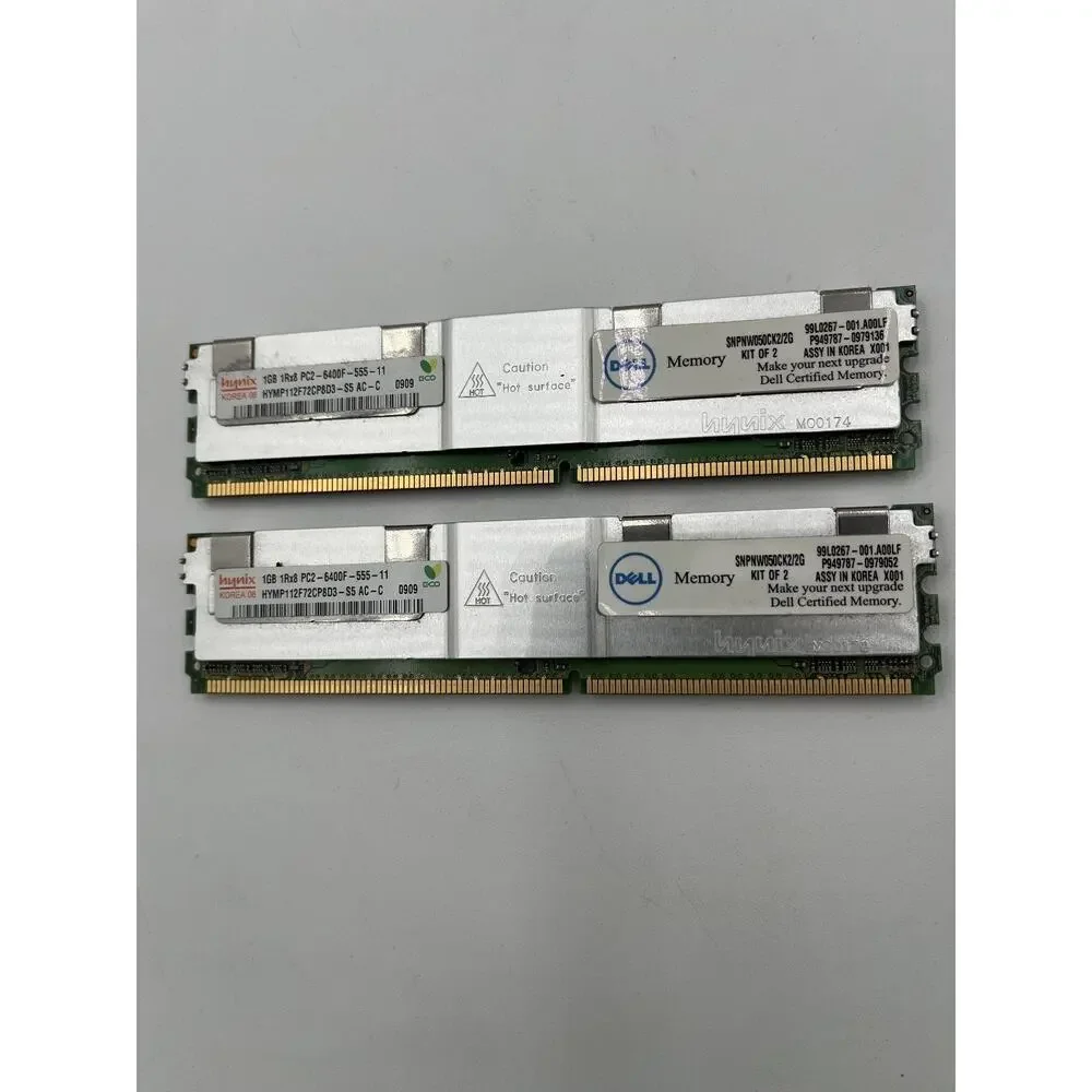 Dell Certified Memory 2GB Upgrade Kit (2x1GBpcs) SNPNW050CK2/2G PC2-6400